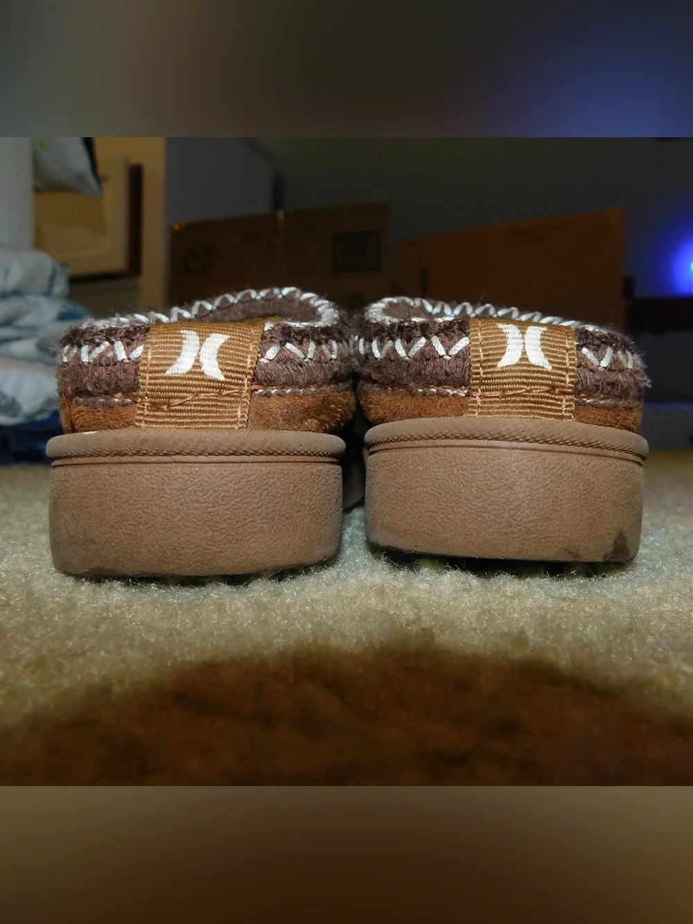 Hurley Brown Suede Cozy Slip-On Clogs (uggs)
